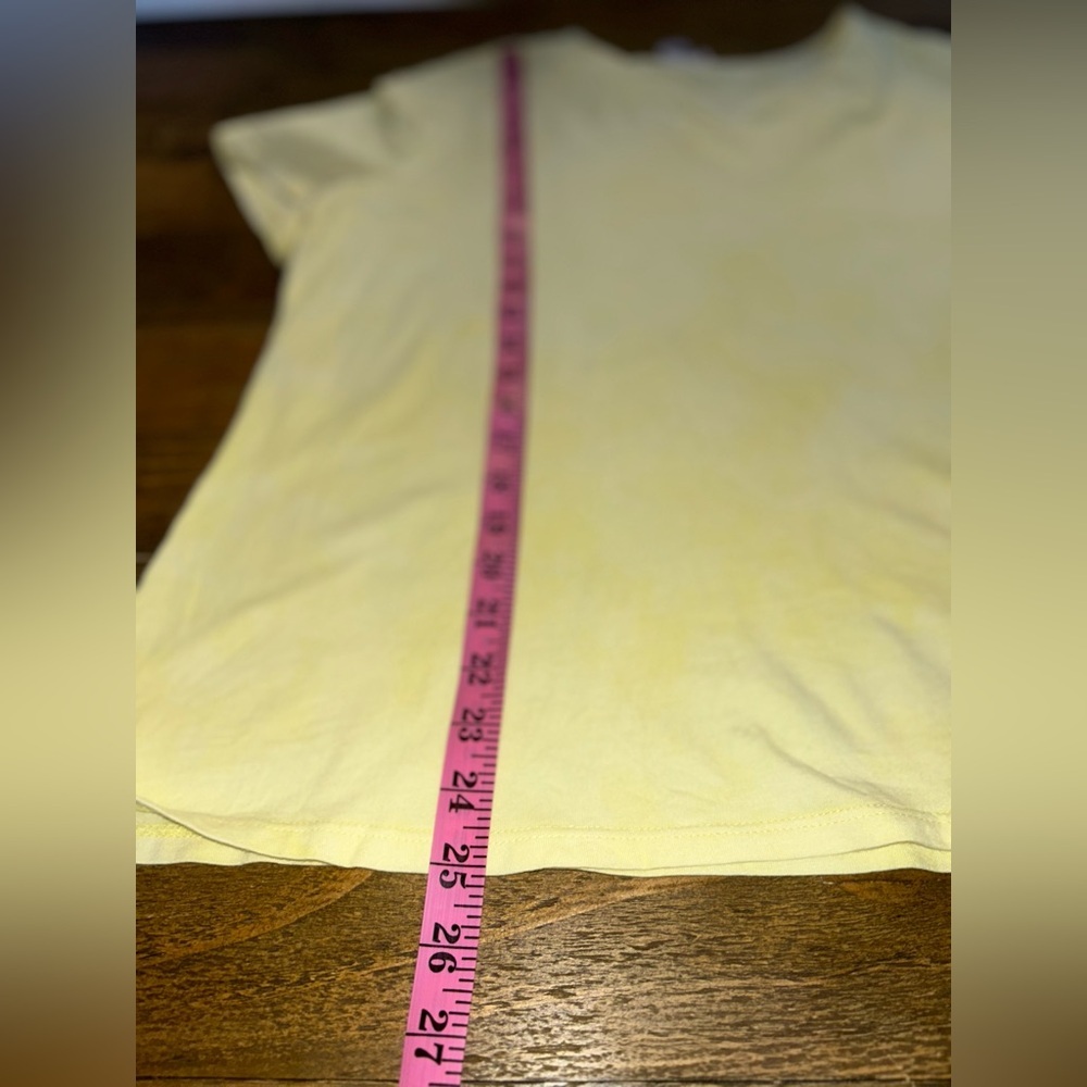 Chico's subtle Tie Dye Lemon Short Sleeve Basic Tee Soft Cotton/Modal blend - Picture 9 of 10